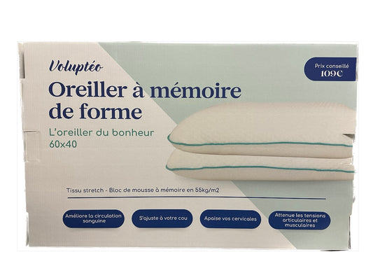 oreiller à mémoire de forme